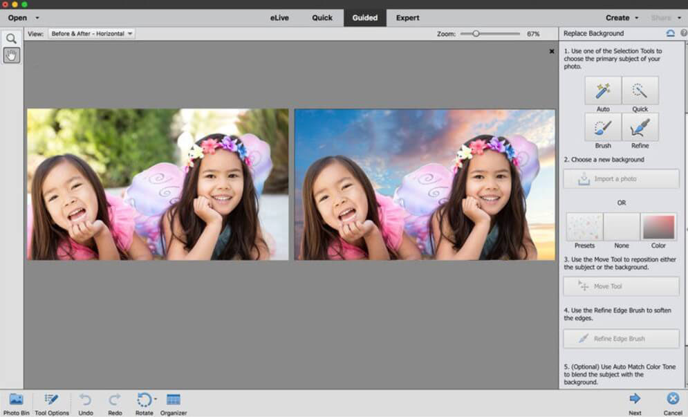 Image background remover software